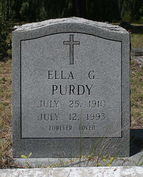 Ella G. Purdy Gravestone Photo