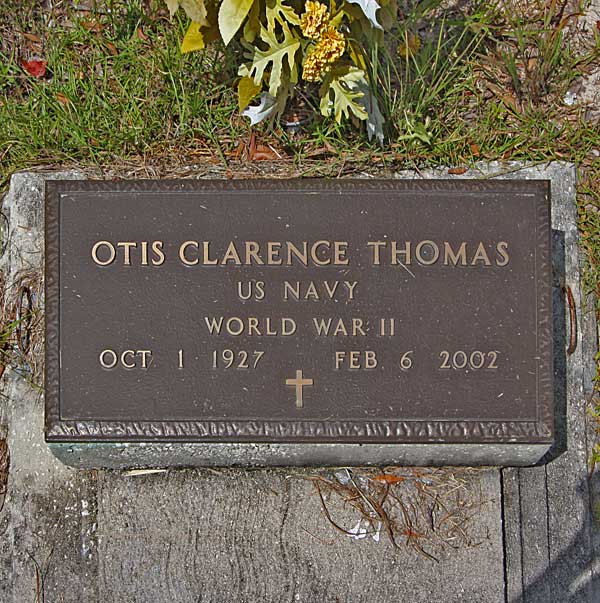 Otis Clarence Thomas Gravestone Photo