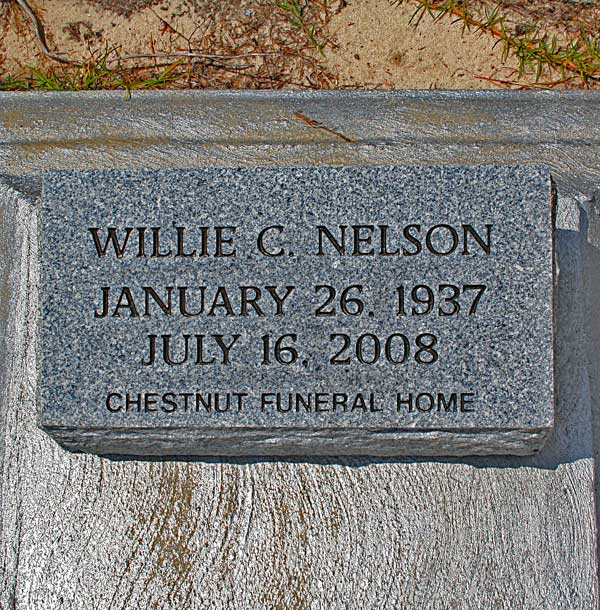 Willie C. Nelson Gravestone Photo