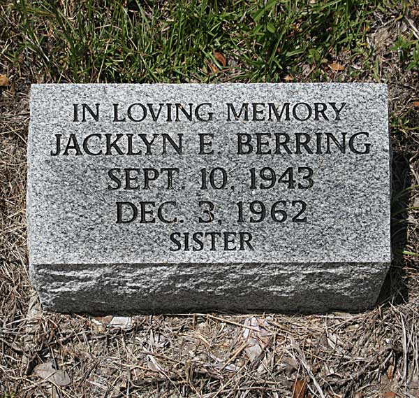 Jacklyn E.  Berring Gravestone Photo