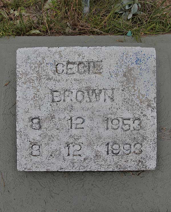 Cecil Brown Gravestone Photo