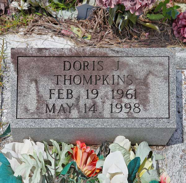 Doris J. Thompkins Gravestone Photo