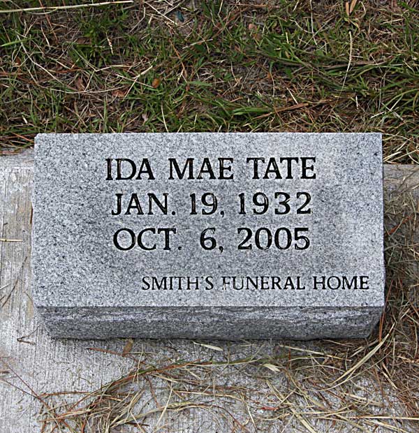 Ida Mae Tate Gravestone Photo