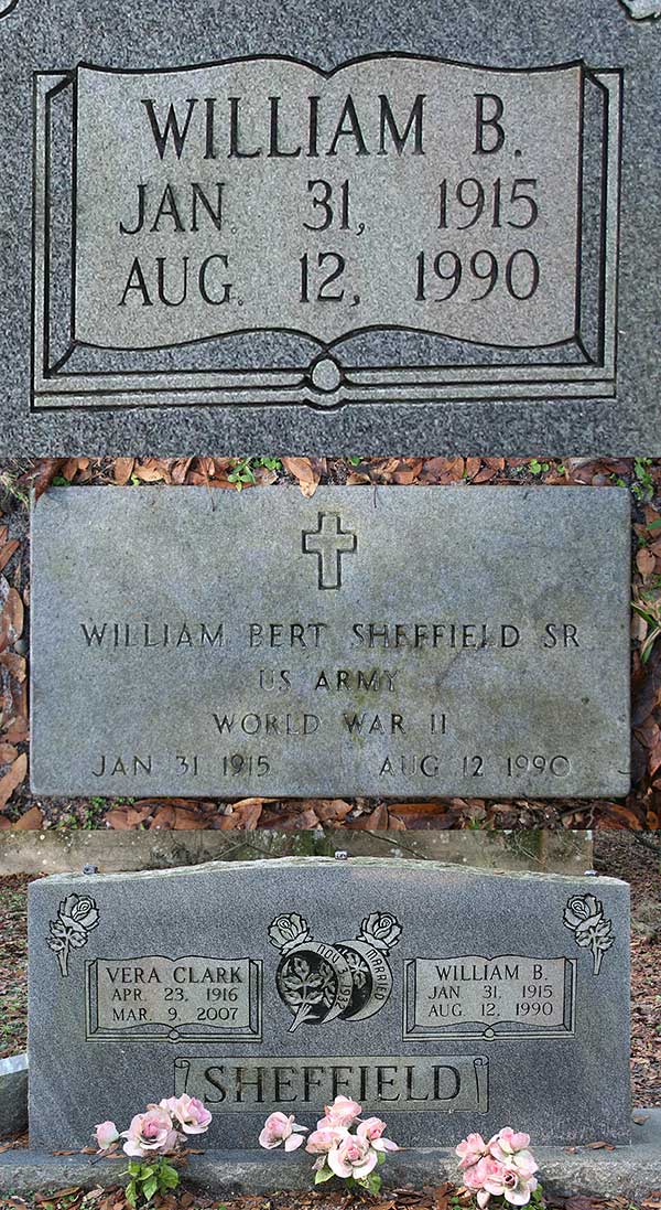 William Bert Sheffield Gravestone Photo