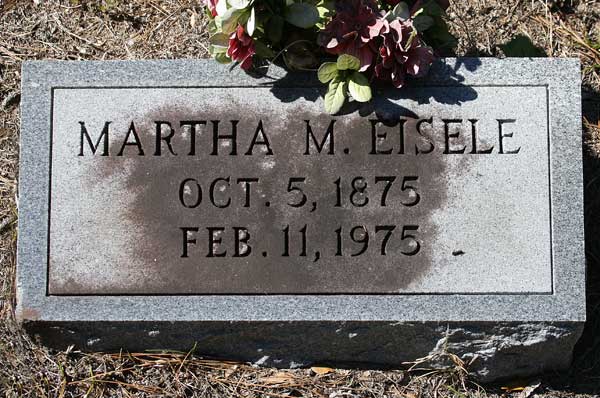Martha M. Eisele Gravestone Photo