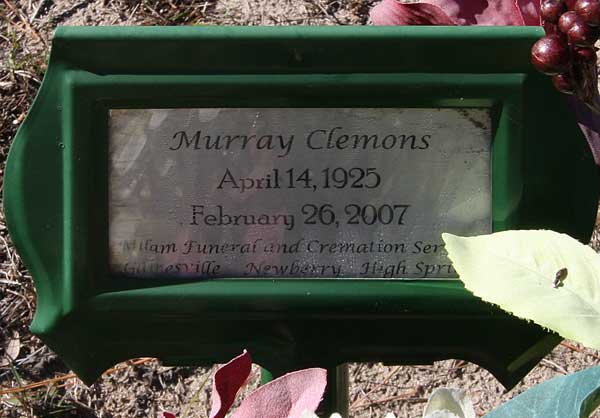 Murray Clemons Gravestone Photo