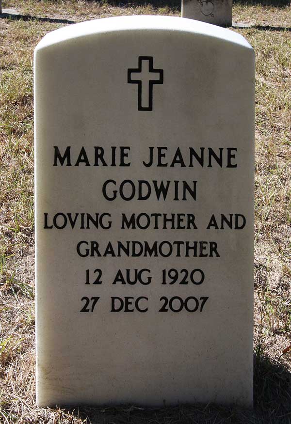 Marie Janne Godwin Gravestone Photo