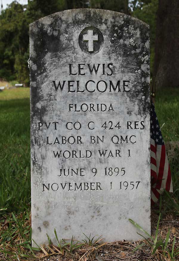Lewis Welcome Gravestone Photo