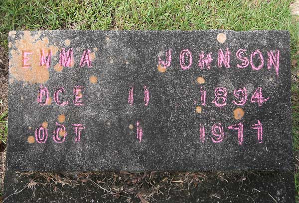 Emma Johnson Gravestone Photo