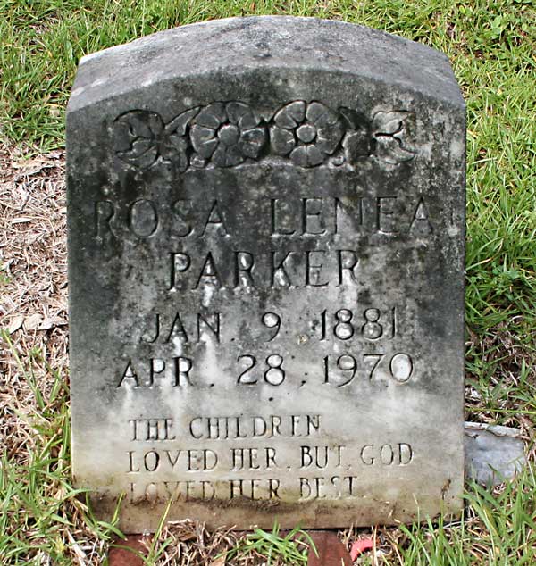 Rosa Lenea Parker Gravestone Photo