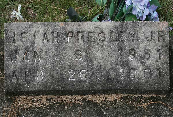 Isiah Presley Gravestone Photo