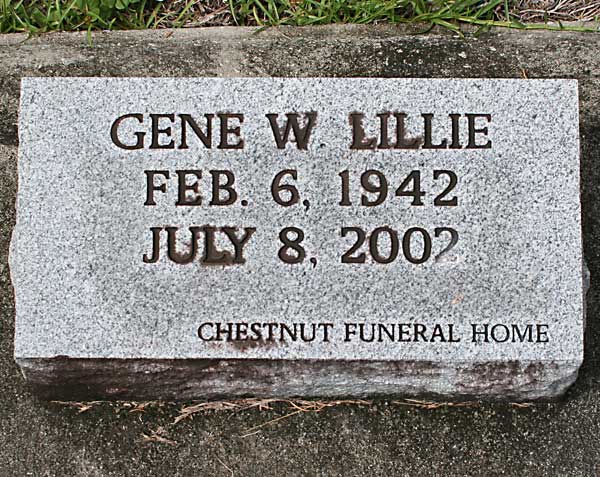 Gene W. Lillie Gravestone Photo