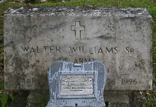 Walter Williams Gravestone Photo