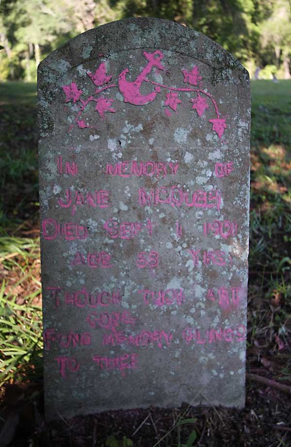 Jane McQu** Gravestone Photo