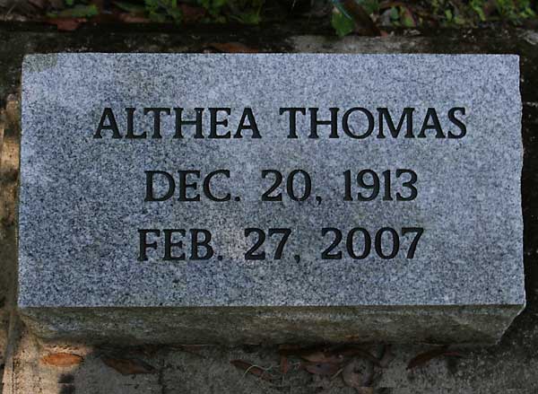 Althea Thomas Gravestone Photo