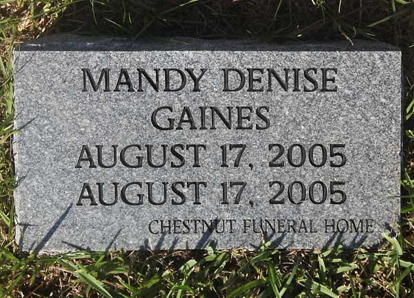 Mandy Denise Gaines Gravestone Photo