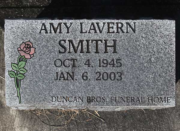 Amy Lavern Smith Gravestone Photo