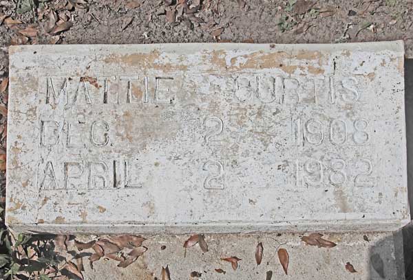 Mattie Curtis Gravestone Photo