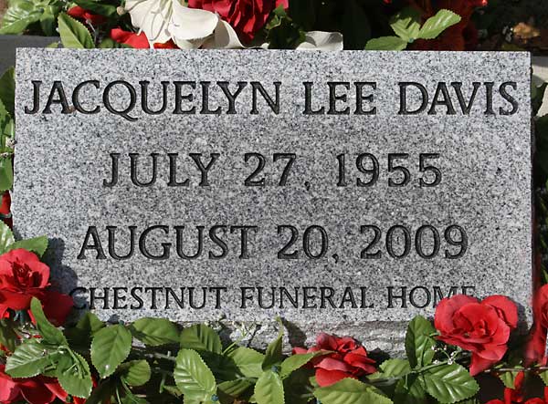 Jacquelyn Lee Davis Gravestone Photo