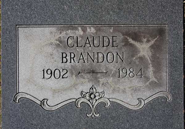 Claude Brandon Gravestone Photo