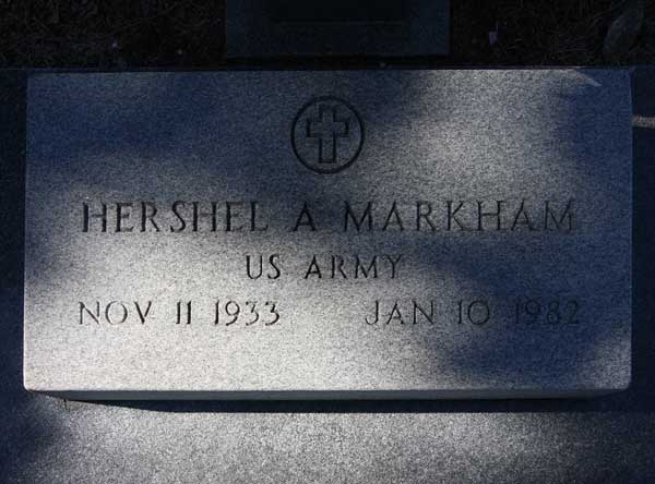 Hershel A. Markham Gravestone Photo