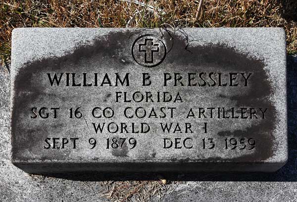 William B. Pressley Gravestone Photo