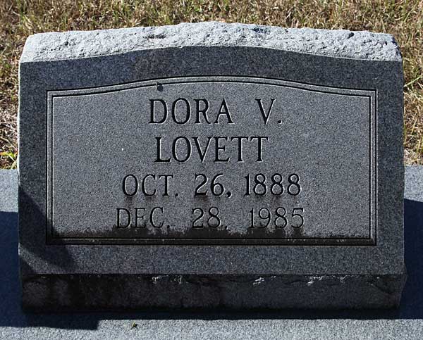 Dora V. Lovett Gravestone Photo