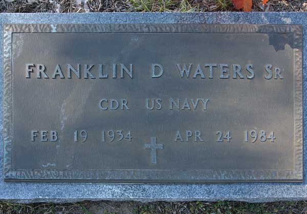 Franklin D. Waters Gravestone Photo