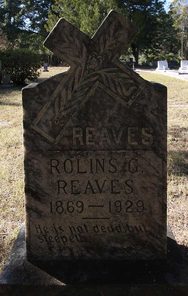Rolins G. Reaves Gravestone Photo