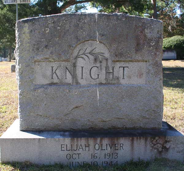 Elijah Oliver Knight Gravestone Photo