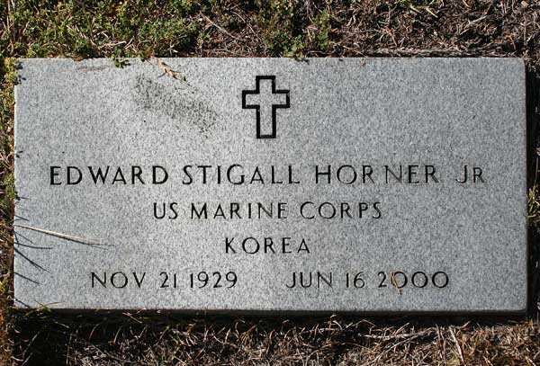 Edward Stigall Horner Gravestone Photo