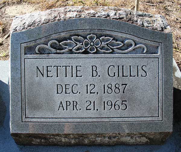 Nettie B. Gillis Gravestone Photo