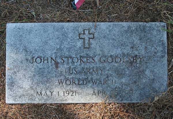 John Stokes Goolsby Gravestone Photo