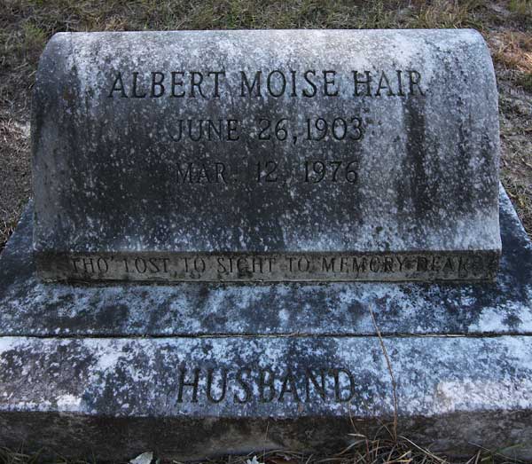 Albert Moise Hair Gravestone Photo