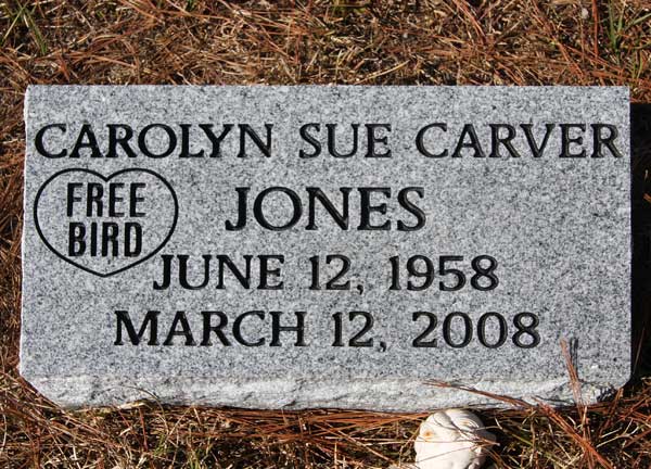 Carolyn Sue Carver Jones Gravestone Photo