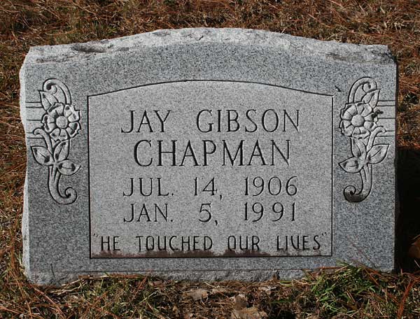 Jay Gibson Chapman Gravestone Photo