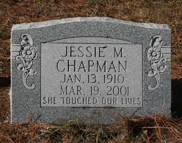 Jessie M. Chapman Gravestone Photo