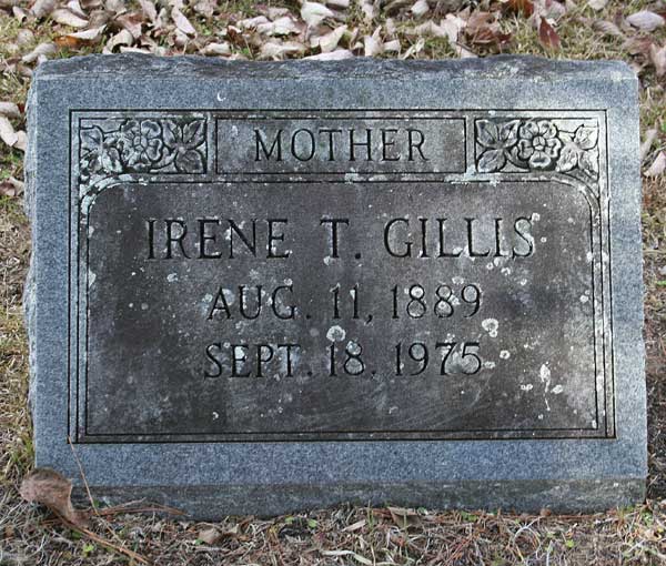 Irene T. Gillis Gravestone Photo