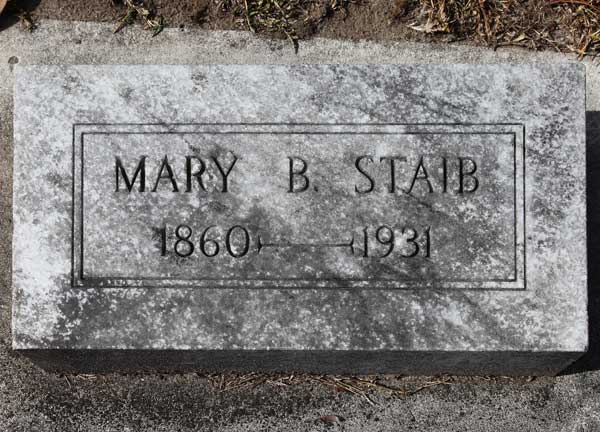 Mary B. Staib Gravestone Photo