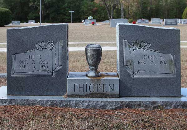 Joe D. & Doris Y Thigpen Gravestone Photo