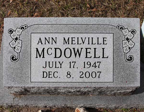 Ann Melville McDowell Gravestone Photo