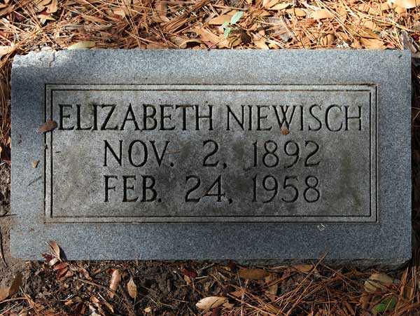 Elizabeth Niewisch Gravestone Photo