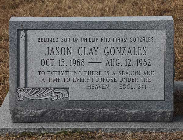 Jason Clay Gonzales Gravestone Photo