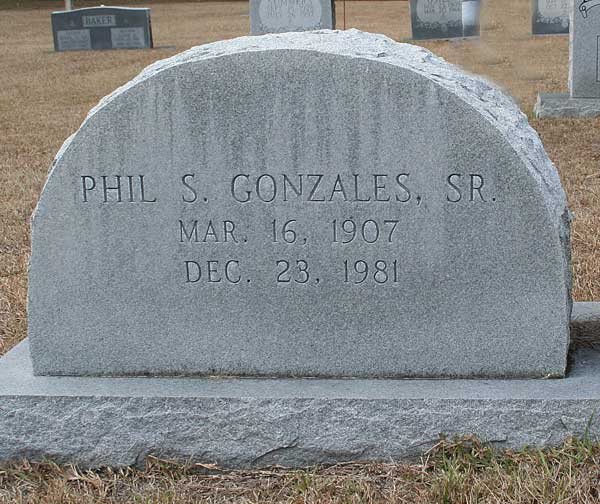 Phil S. Gonzales Gravestone Photo