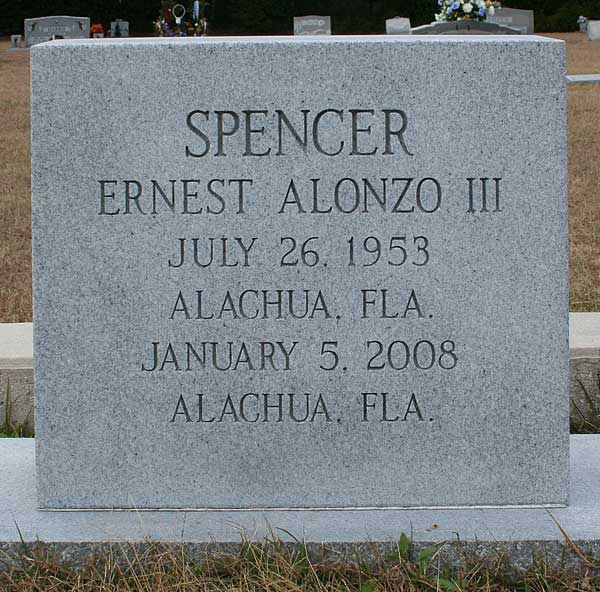 Ernest Alonzo Spencer Gravestone Photo