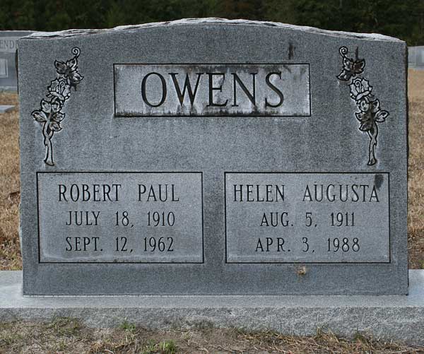 Robert Paul & Helen Augusta Owens Gravestone Photo