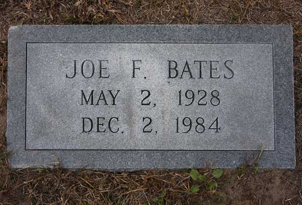 Joe F. Bates Gravestone Photo