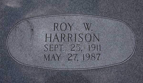 Roy W. Harrison Gravestone Photo