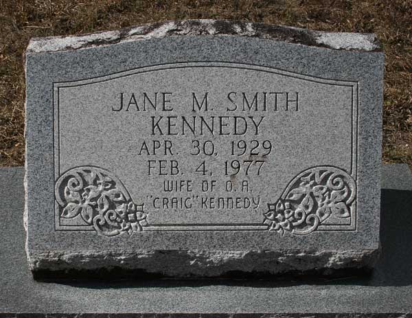 Jane M. Smith Kennedy Gravestone Photo