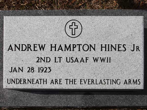 Andrew Hampton Hines Gravestone Photo